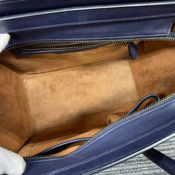 Celine Multicolor Suede And Leather Micro Luggage Tote - Picture 14 of 16